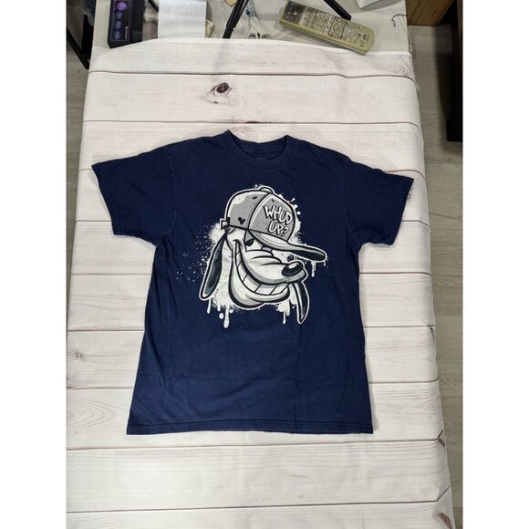 Goofy Whud Up T-Shirt Boys Size M Disneyland Walt Disney World Double Stitch Hat - Picture 1 of 7